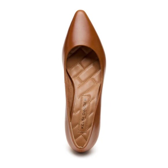 NEW KELSI DAGGER Block Heel Pumps in fox for women 825 4j2 - Picture 4 of 10
